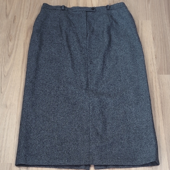 Sag Harbor Gray Wool Blend Women's Skirt - Picture 1 of 5
